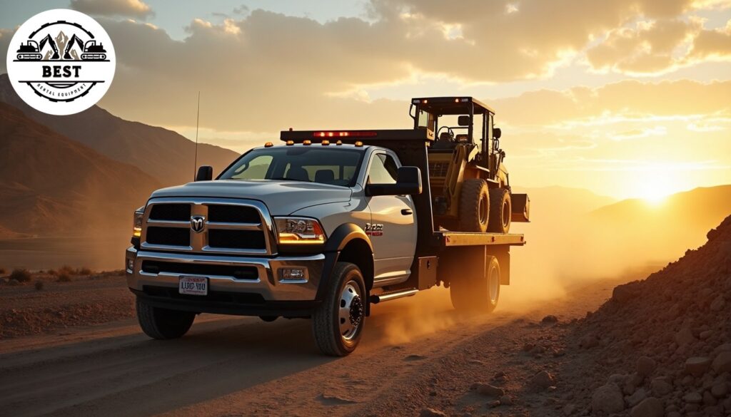 Rental delivery truck navigating challenging terrain