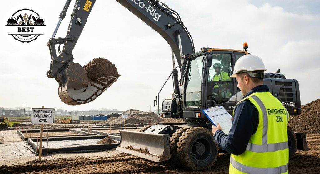 Modern emission-compliant excavator