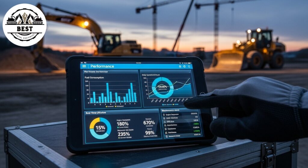 Construction equipment performance dashboard