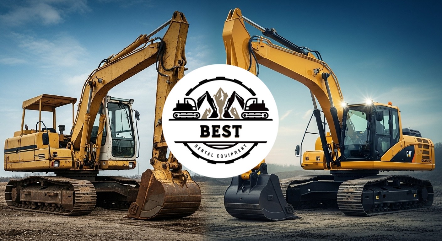 older and newer excavator models