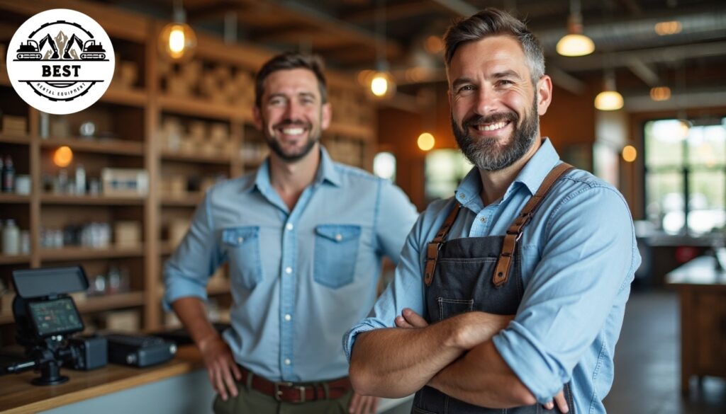 Management team at construction equipment rental business
