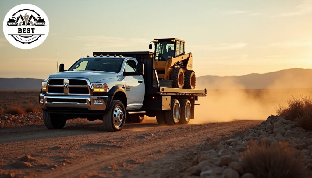 Rental delivery truck navigating challenging terrain