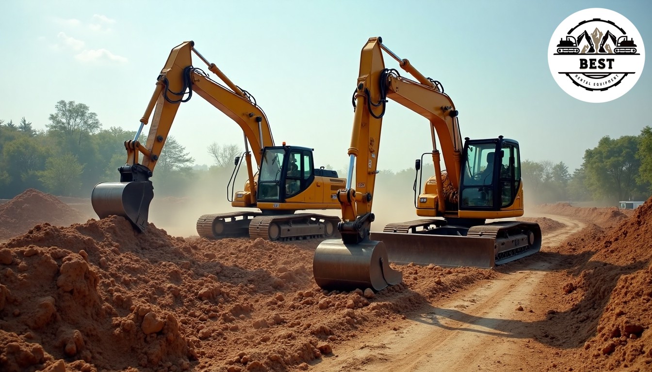 Construction site showing same equipment