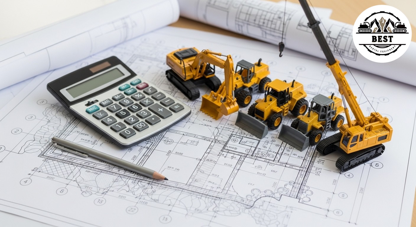 Construction site blueprint overlaid