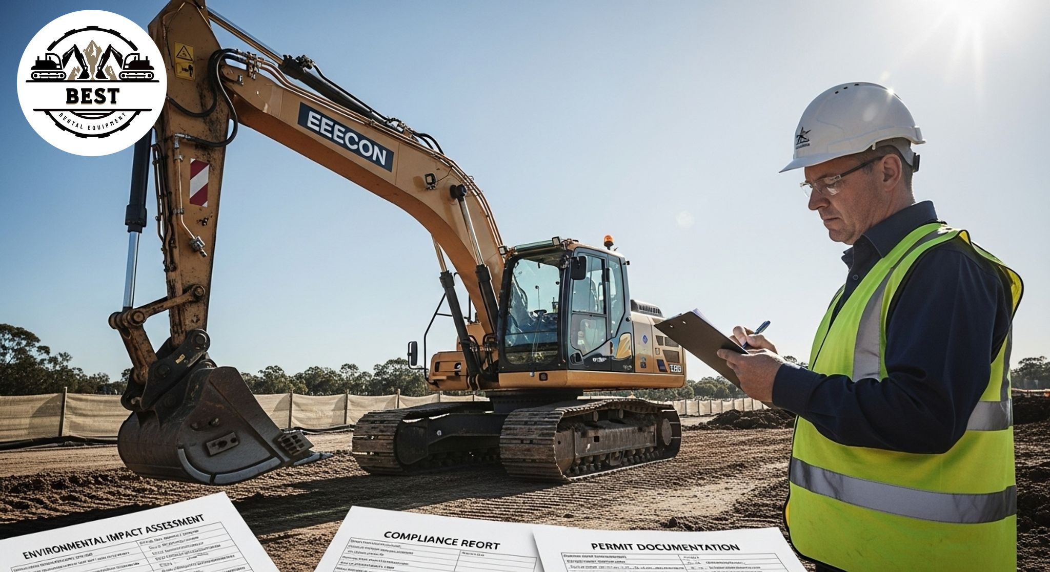 Modern emission-compliant excavator