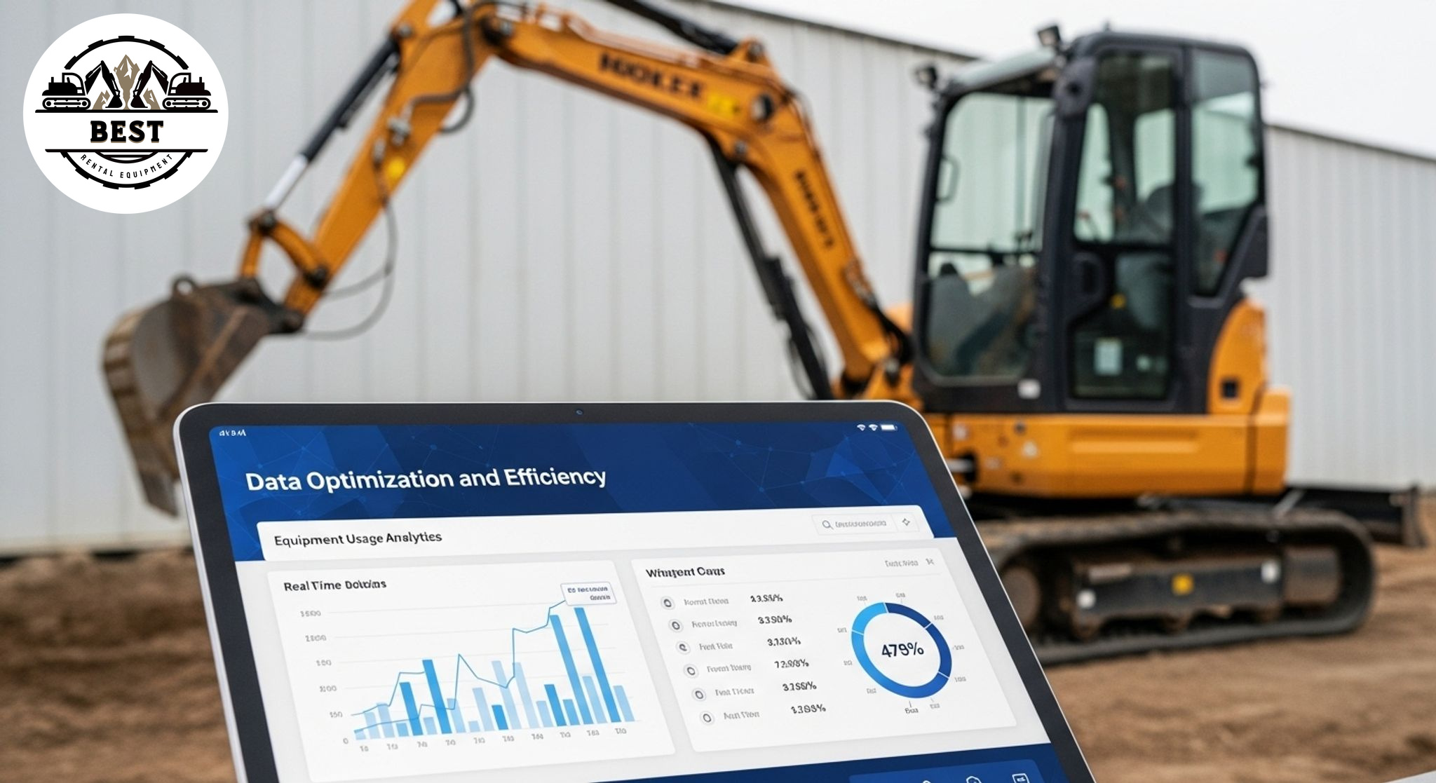 Digital utilization dashboard on tablet
